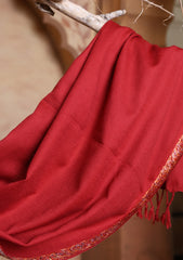 Pashmina Kashmiri Border Scarf D#15 - Maroon