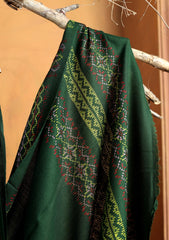 Pashmina Needle Work Shawl D#17 - D Green