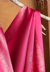 Silk Zari Jamawar Shawl D#12 - SH Pink