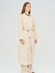 Pret - Moven - Beaded Kimono and Tank Top Set with Belt - Skin