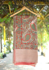 Pashmina Jamawar Shawl D - 43 - Fawn