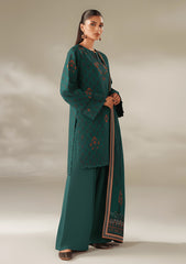 Winter - Riwaj - Printed Velvet Suit - D#29 - D Green
