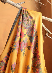 Pashmina Jamawar Shawl D#152 - Mustard