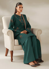Winter - Riwaj - Printed Velvet Suit - D#29 - D Green
