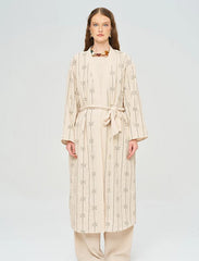 Pret - Moven - Beaded Kimono and Tank Top Set with Belt - Skin