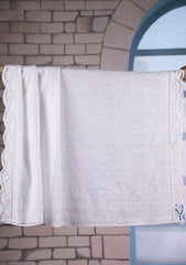 Embroidered Lawn Summer Shawl D#64 - White