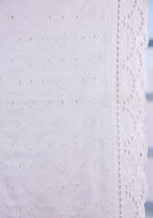 Embroidered Lawn Summer Shawl D#64 - White