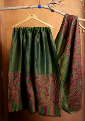 Pashmina Zari Jamawar Shawl D#08 - Green