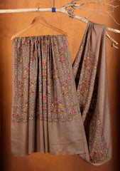 Pashmina Embroidered Jaaldar Shawl D#02 - M Grey 1