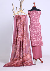 Winter - Rubaaiyat - D Prints - Marina 26 - Wool Shawl - RPM#12 - DT Pink