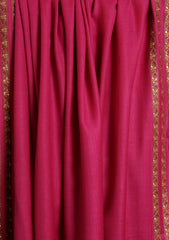 Pashmina Embroidered Border Shawl D#263 - Magenta