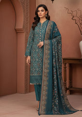 Winter - Riwaj - Printed Marina - 3 Pcs - Wool Shawl 25 - D#07