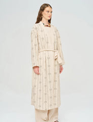 Pret - Moven - Beaded Kimono and Tank Top Set with Belt - Skin