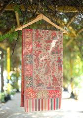 Pashmina Jamawar Shawl D - 39 - Skin