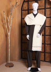 Men Shawls - Wool Shawls - D#17 - Off White