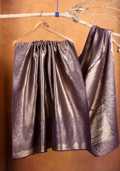 Silk Zari Jamawar Shawl D#50 - Purple