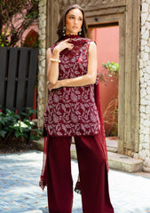 Lawn - Marjjan - Seraya - Embroidered 25 - MBL#19-B - MAROON