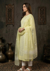 Formals - Riwaj - Fancy 26 - Ari & Mukesh Work - 2 Pcs - D#01 - L Yellow