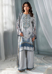 Winter - Meerak - Embroidered Linen 25 - Sky Blossom