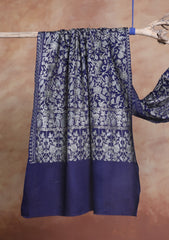 Pashmina Ari Work Jaaldar Scarf D#07 - N Blue