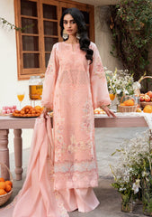 Lawn - Naqsh - Chikankari Festive 26 - D#00194 - Peach Blossom