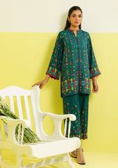 Winter - Sahar - Elara - Printed Fall - 2 Pcs - AW1-25-24 - Teal Mirage