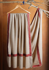 Pashmina Embroidered Border Shawl D#196 - Skin