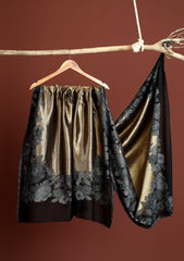 Pashmina Zari Jamawar Shawl D - 59 - Black