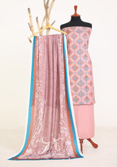 Winter - Rubaaiyat - D Prints - Marina 26 - Wool Shawl - RPM#08 - T Pink