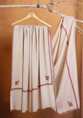 Pashmina Kashmiri Border Shawl D#153 - Skin