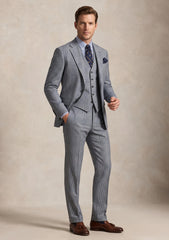 Zegna Ermenegildo Trofeo Wool Fabric - L Blue