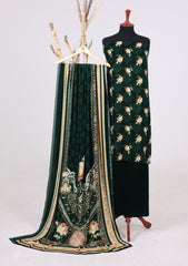 Winter - Riwaj - Velvet Suit - Printed Edit - D#37 - Green