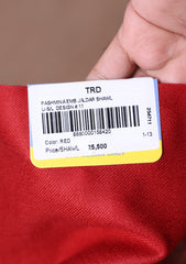 Pashmina Embroidered Jaaldar Shawl D#11 - Red