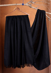 Pashmina Self Shawl D#07 - Black