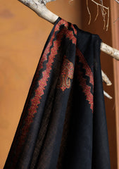 Pashmina Embroidered Border Shawl D#198 - Black
