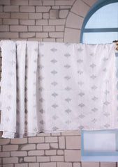 Embroidered Lawn Summer Shawl D#65 - White