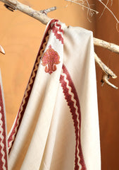 Pashmina Embroidered Border Shawl D#230 - Skin