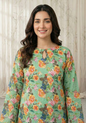 Lawn - Rubaaiyat - Chikankari 26 - Organza Dupatta - D#03 - D Green