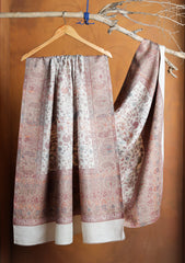 Pashmina Zari Jamawar Shawl D#68 - Off White