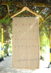 Pashmina Wool Needle Work Shawl D - 01 - Skin