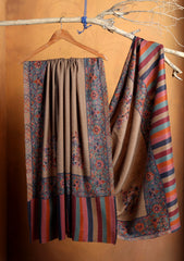 Pashmina Qalamkar Needle Work Shawl D#02 - Multi