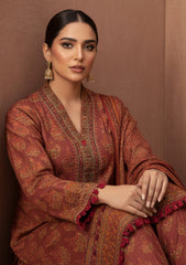 Winter - Riwaj - Printed Marina - 3 Pcs - Wool Shawl 25 - D#11