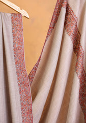 Pashmina Kashmiri Border Shawl D#186 - Skin