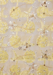 Formals - Riwaj - Fancy Net - 2 Pcs Suit - D#01 - Yellow