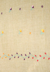 Pashmina Wool Needle Work Shawl D - 01 - Skin