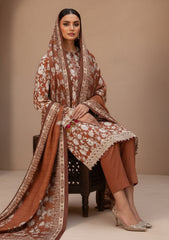 Winter - Riwaj - Printed Marina - 3 Pcs - Wool Shawl 25 - D#22