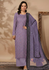 Winter - Riwaj - Velvet Suit - Printed Edit - D#32 - Lilac