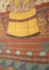 Digital Printed Wool Shawl D - 11 - Brown