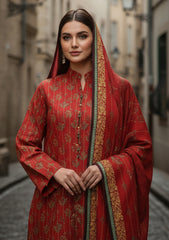 Winter - Riwaj - Printed Marina - 3 Pcs - Wool Shawl 25 - D#55