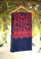 Pashmina Ari Work Shawl D - 206 - N Blue